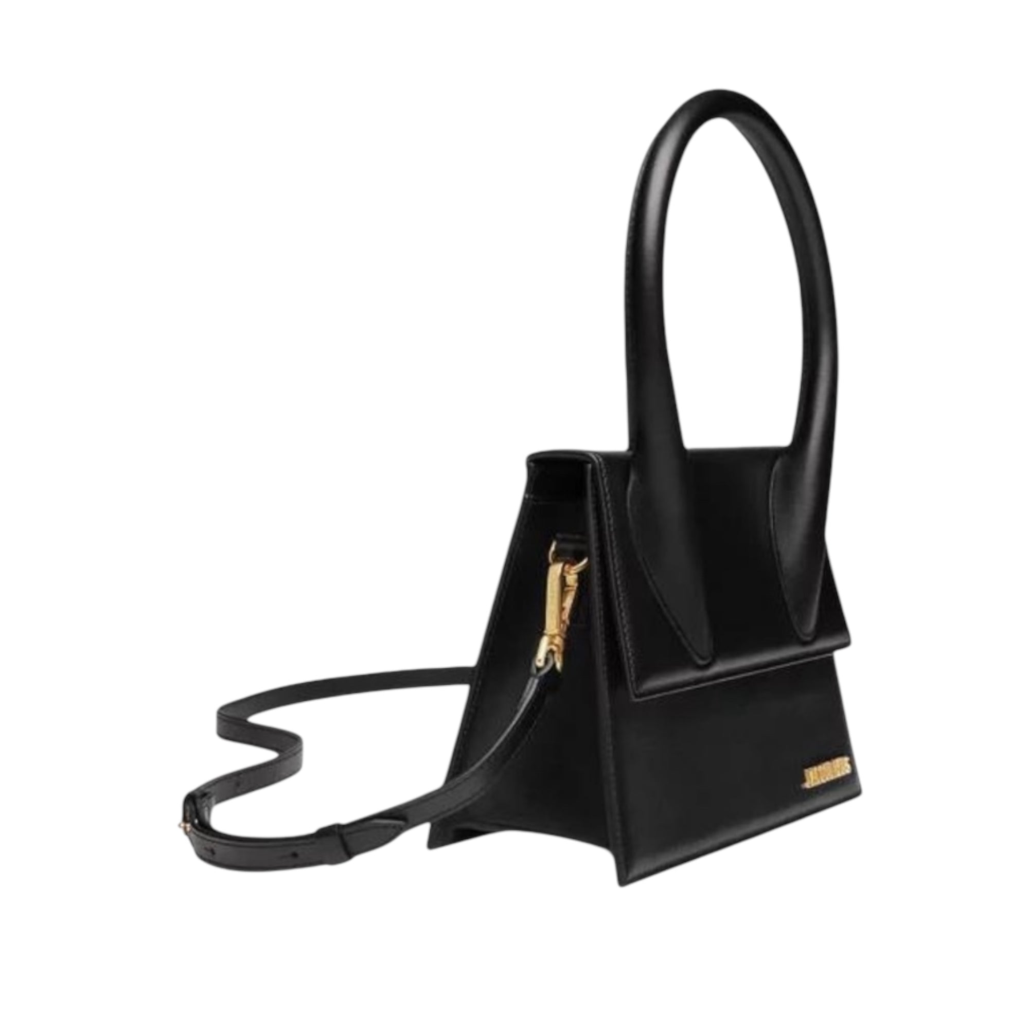 Jacquemus Black Leather Le Chiquito La Montagne Top Handle Bag