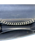 Dior Blue Micro Cannage Patent Leather Medium Diorama Flap Shoulder Bag