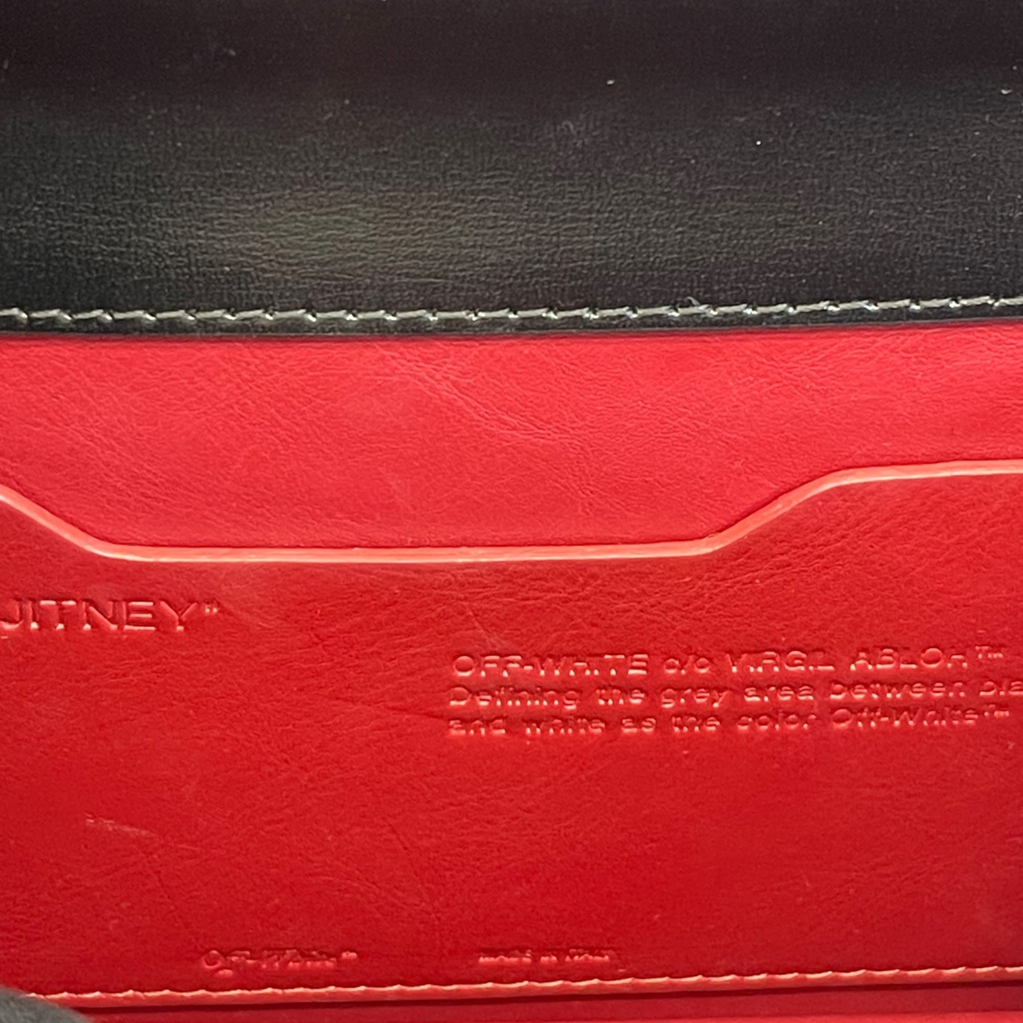Off-White Black Leather Graffiti 2.8 Jitney Top