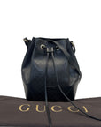 Gucci Black Diamante Leather Hilary Bucket Bag