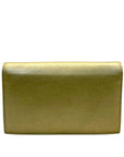 Gucci Gold Metallic Leather Betty Wallet On Chain