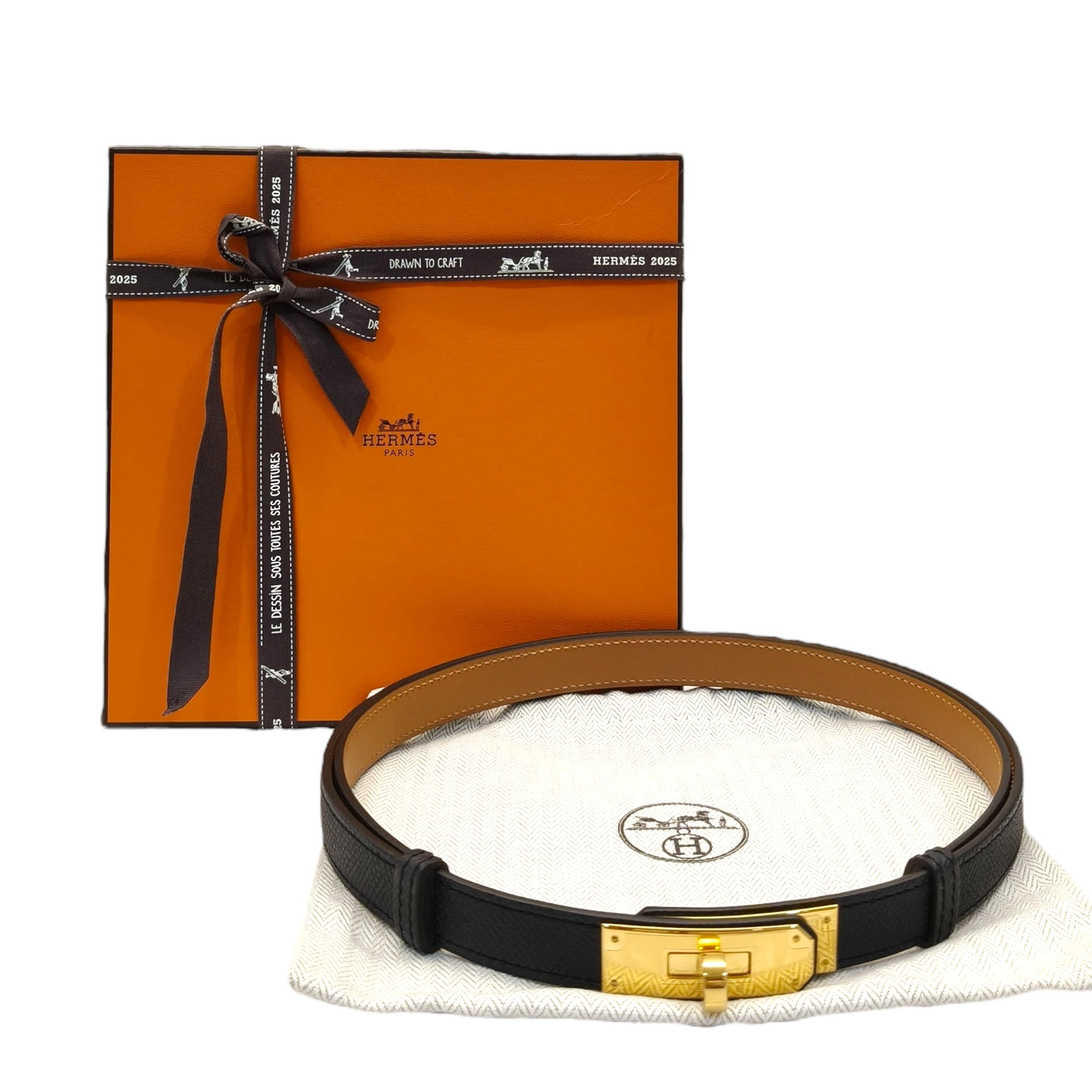 Hermes Kelly 18 Noir Belt
