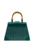 Goyard Green Coated Canvas and Leather PM Saigon Top Handle Bag