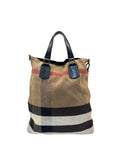Burberry House Check Canvas  & Leather Tottenham Tote Bag