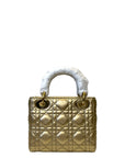 Dior Mini Lady Dior My ABCDior Glod Metallic Cannage Calfskin