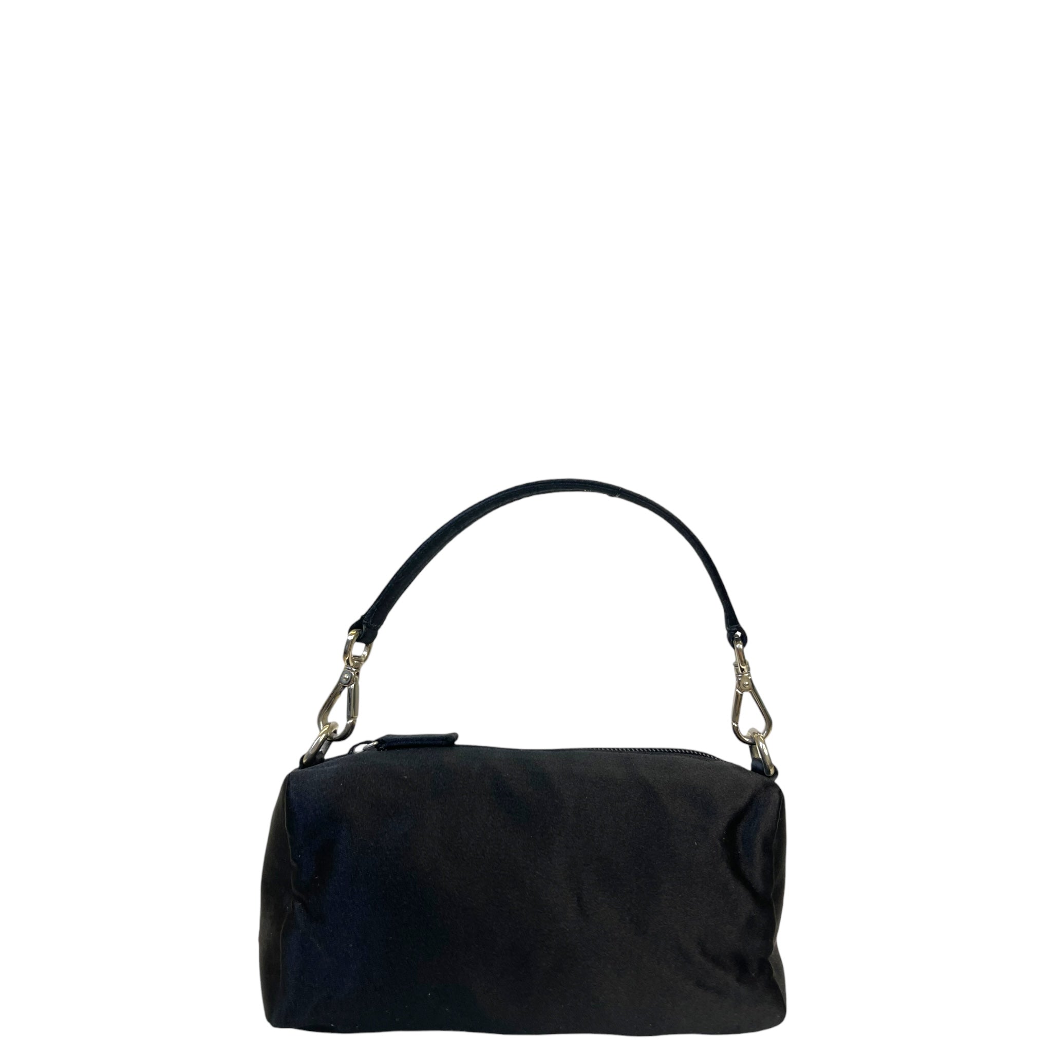 Prada Black Satin Mini Top Handle Bag