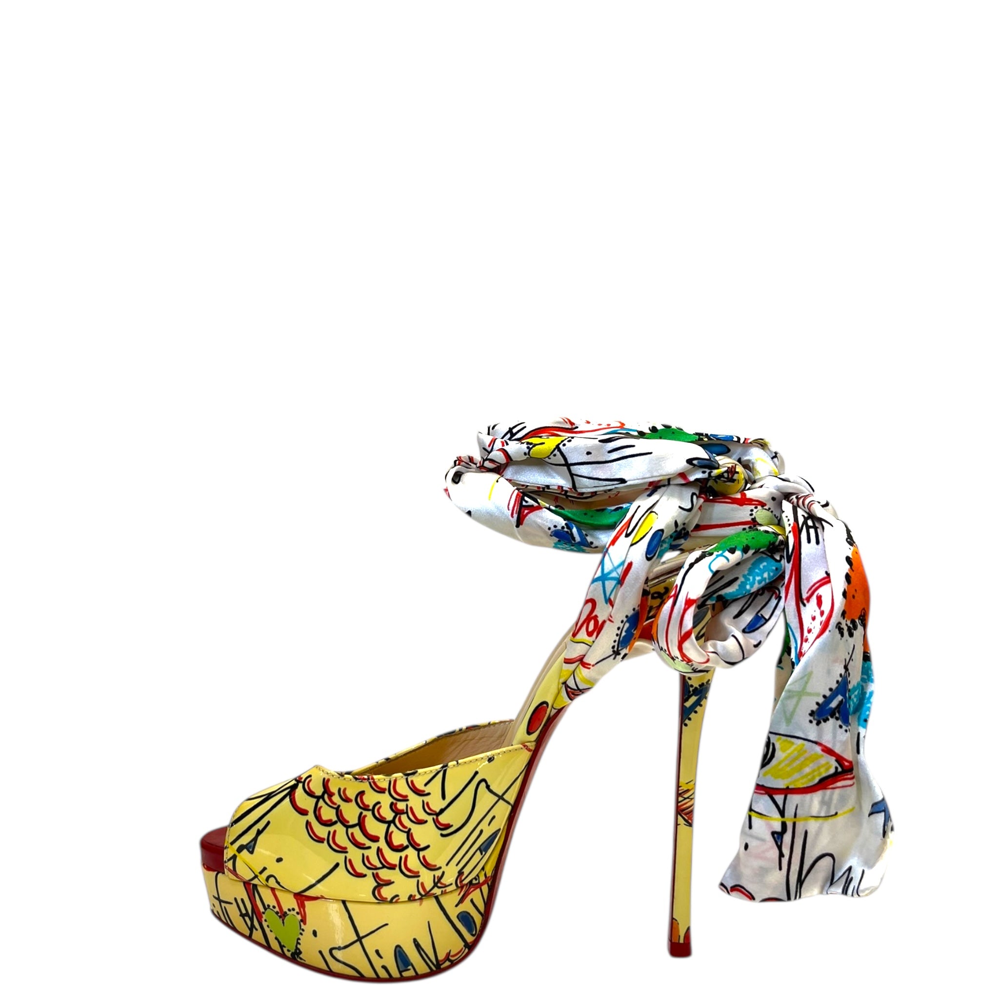 Christian Louboutin フラットシューズ 花柄 Buy Christian Louboutin Black Patent Leather Pigalle Pumps EU 39