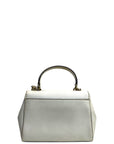 Michael Kors Ava Small White Leather Top Handle Bag