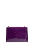 Salvatore Ferragamo Vara Ginny Bow Bag Purple Patent Leather
