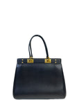 Valentino Garavani Rockstud Alcove Shoulder Bag Black Leather