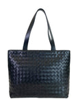 Bottega Veneta Small Intrecciato Zipped Tote Black Leather