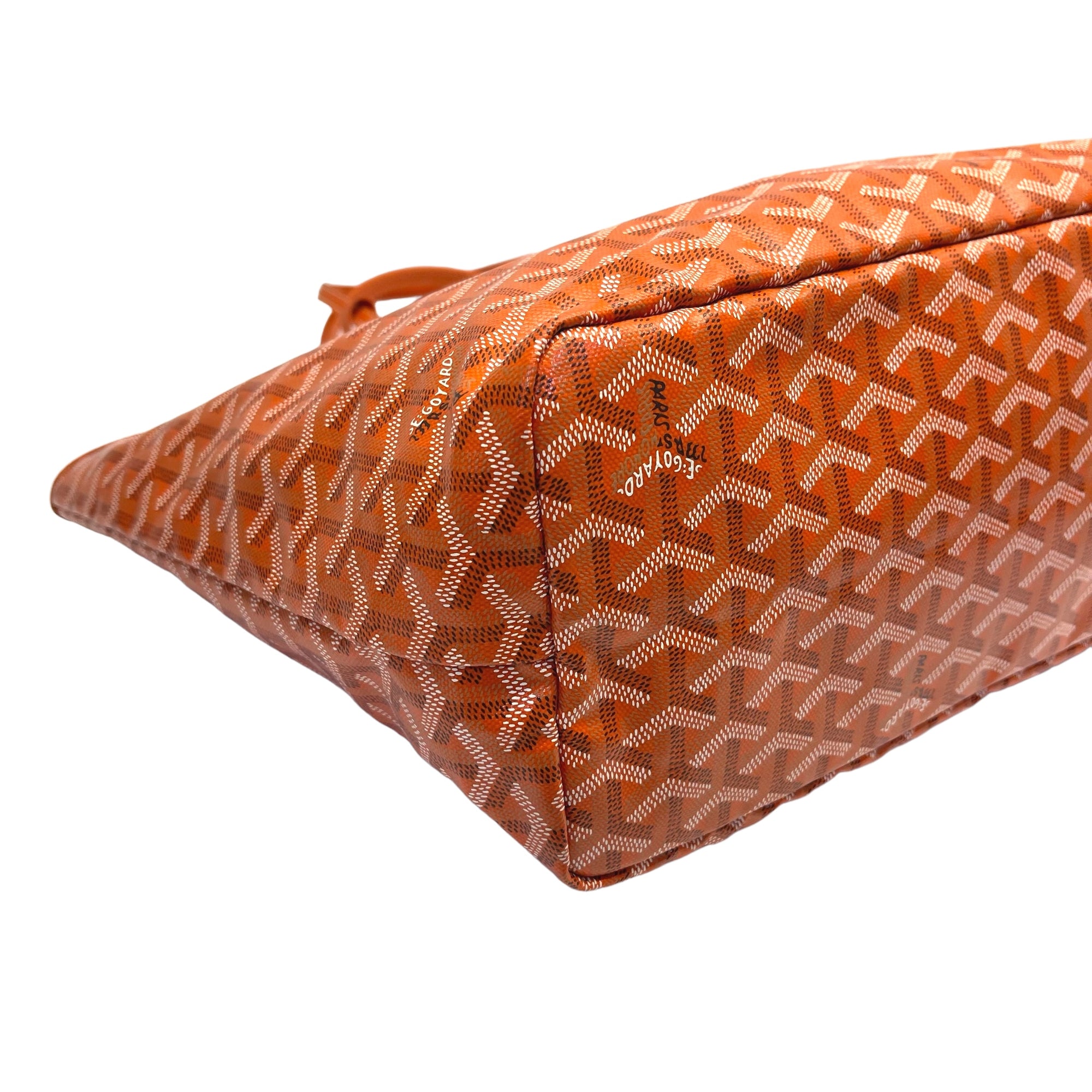 Goyard Orange Goyardine Coated Canvas St. Louis PM Tote