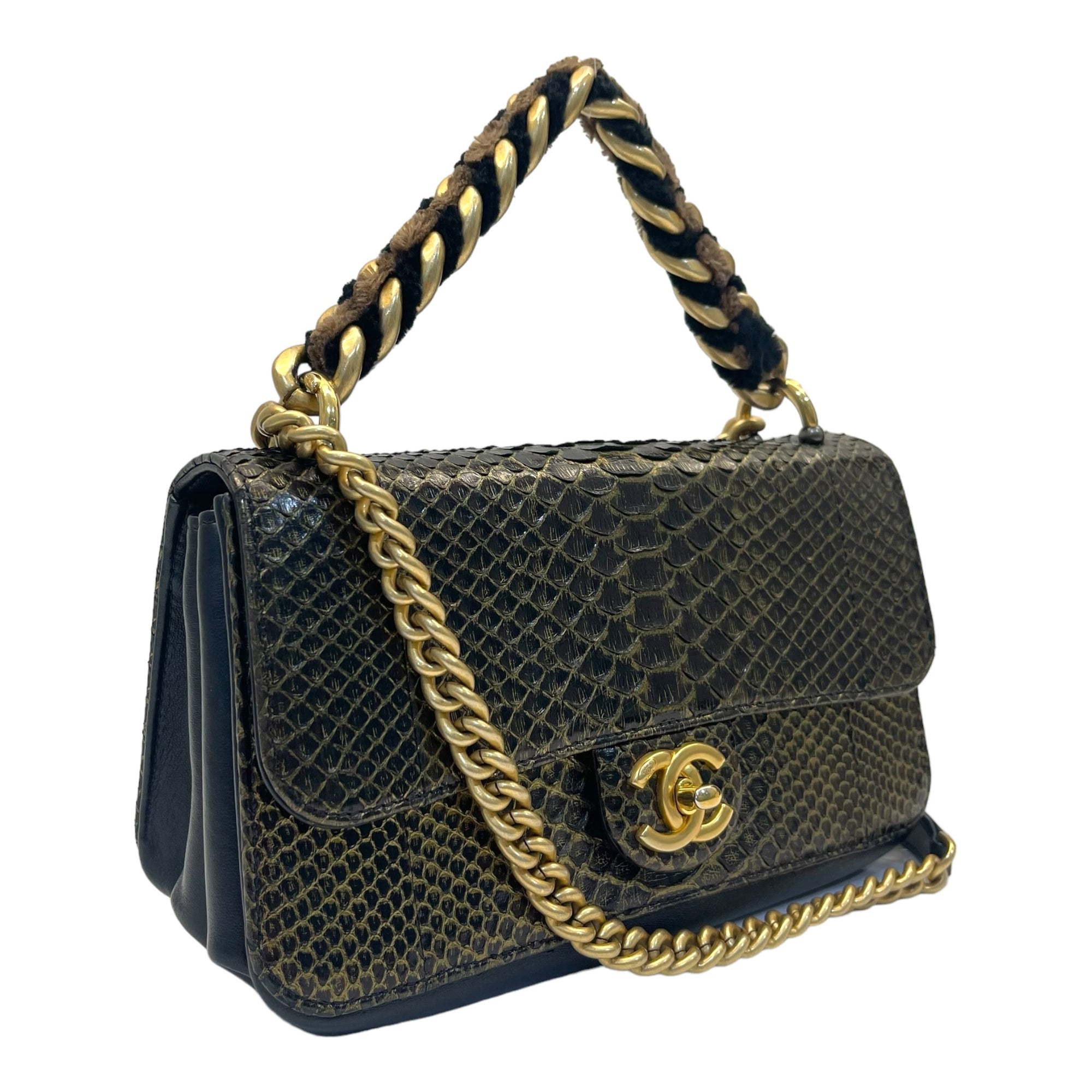 Chanel Straight Line Flap Bag Small Exotic