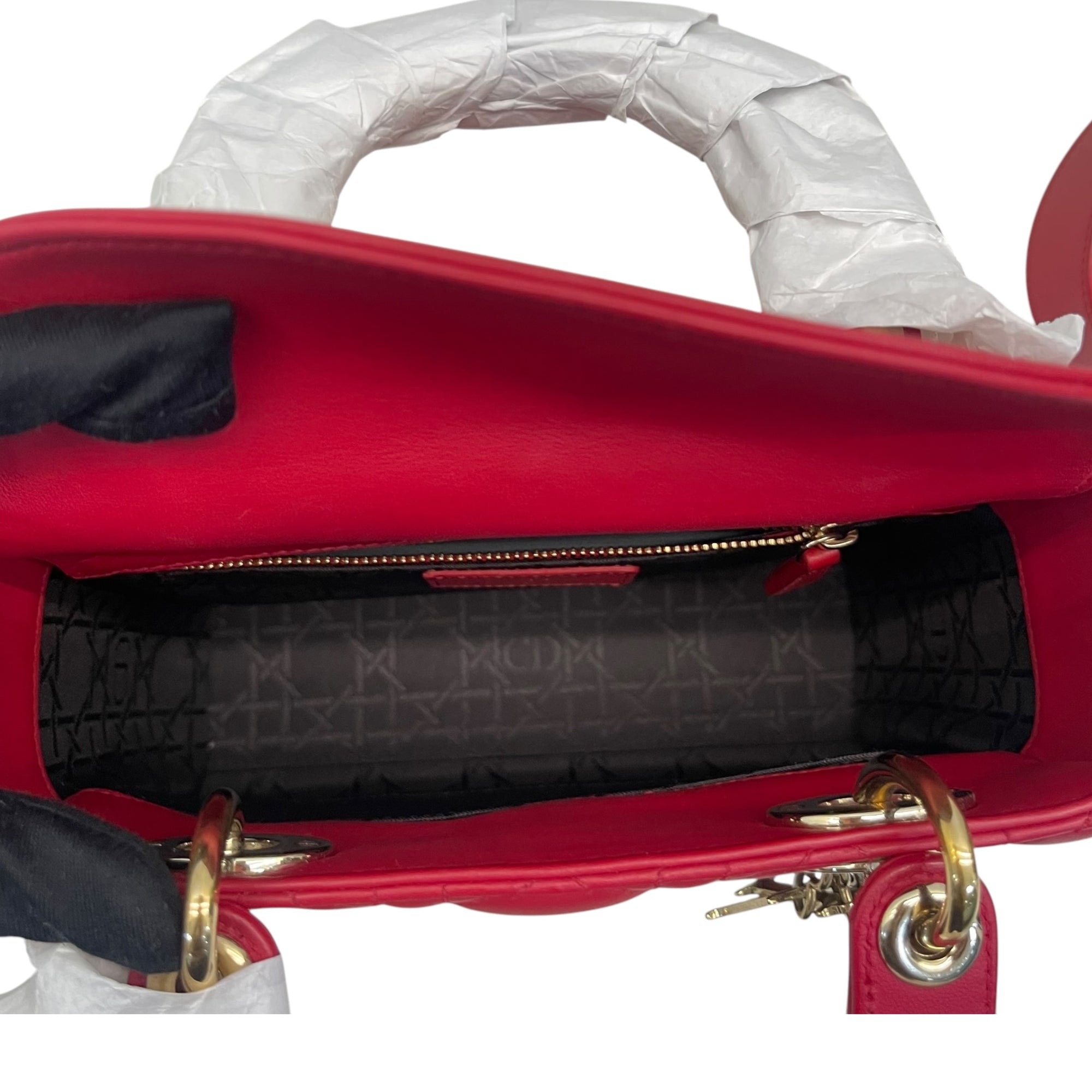 Christian Dior Small Lambskin Cannage Lady Dior