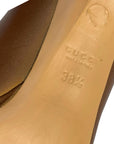 Gucci Metallic Leather Horsebit Peep Toe Platform Pumps Size EU 38.5