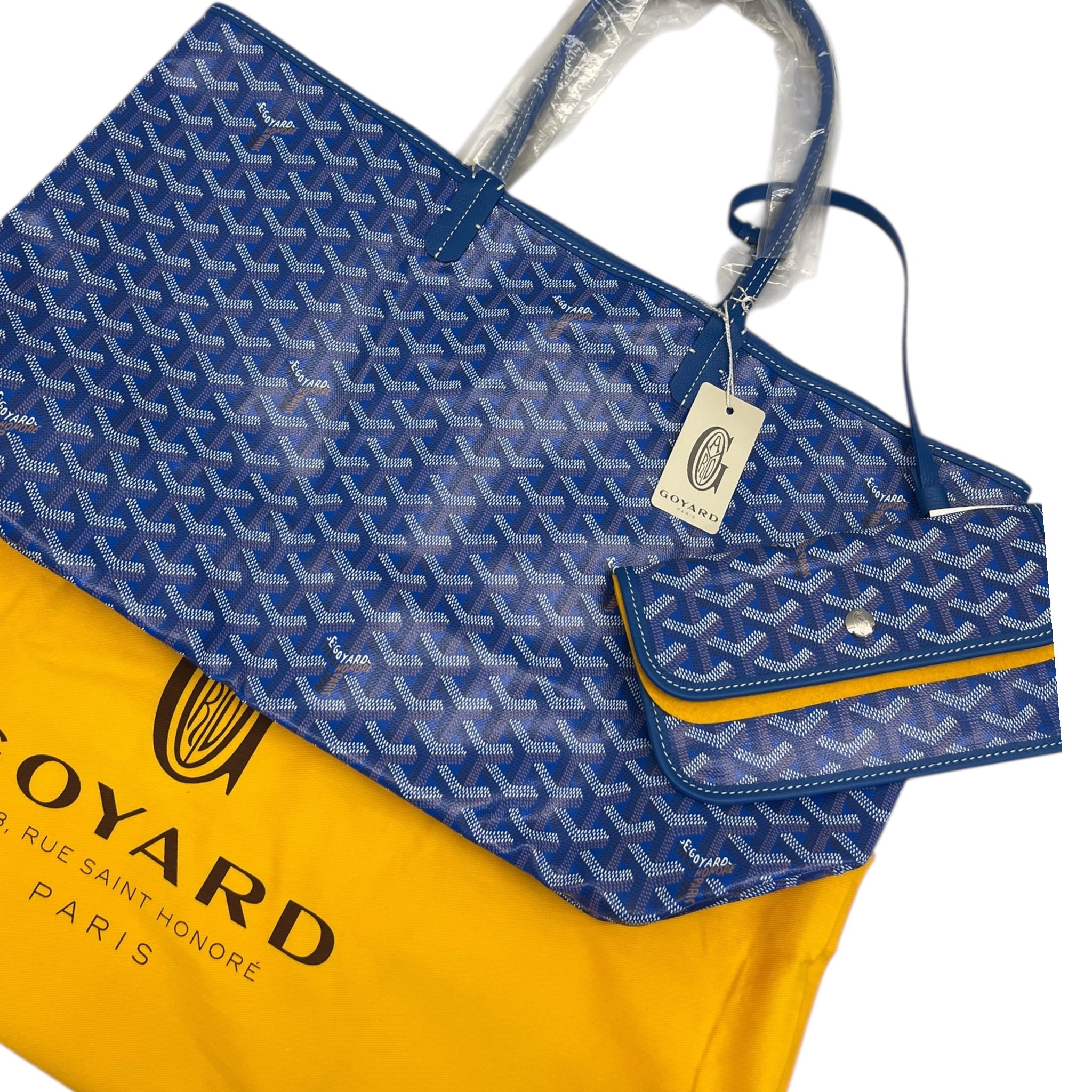 Goyard Sky Blue Goyardine Coated Canvas and Leather Saint Louis PM Tote Bag