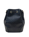 Gucci Black Diamante Leather Hilary Bucket Bag