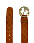 Gucci GG Marmount Reversible Belt in Brown Leather 90 cm