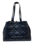 Dior Black Calf Leather Macrocannage To Jules Large Tote Bag