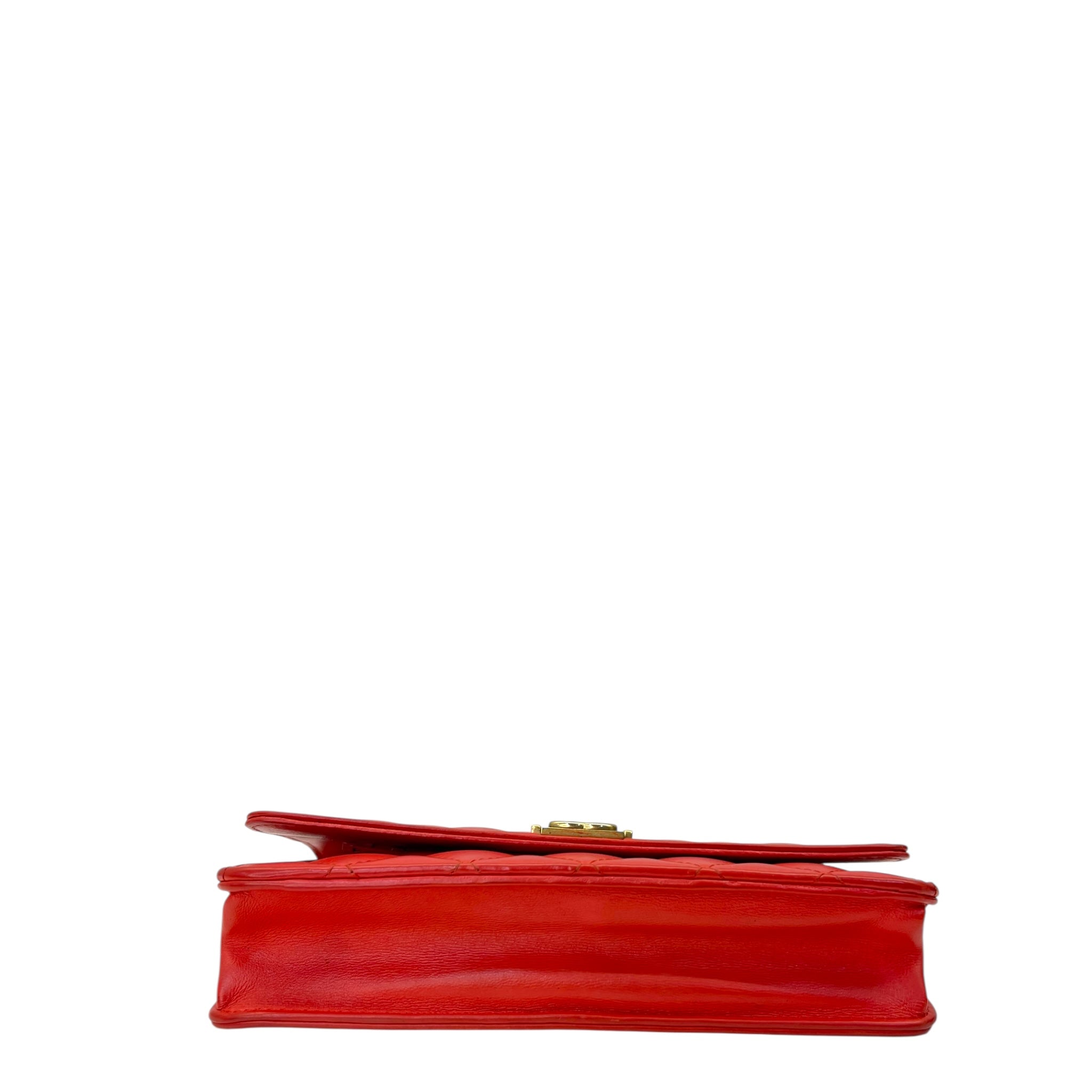 Chanel Boy Wallet On Chain Red Quilted Leather