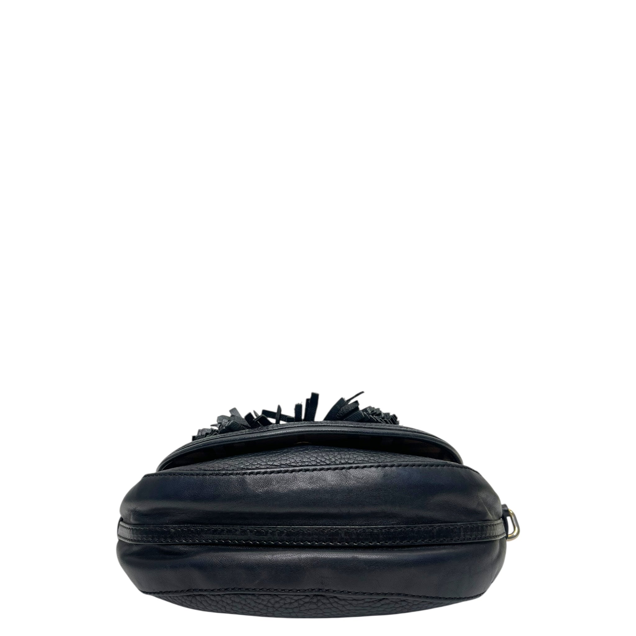 Burberry Haymarket Check Maydown Crossbody Bag in Black Leather and Coated Canvas