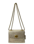 Coach Parker 18 Gold Glitter Shoulder Bag