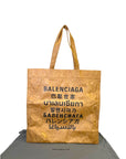 Balenciaga ‘21 Resort Collection Language Logo Sand Tote Bag