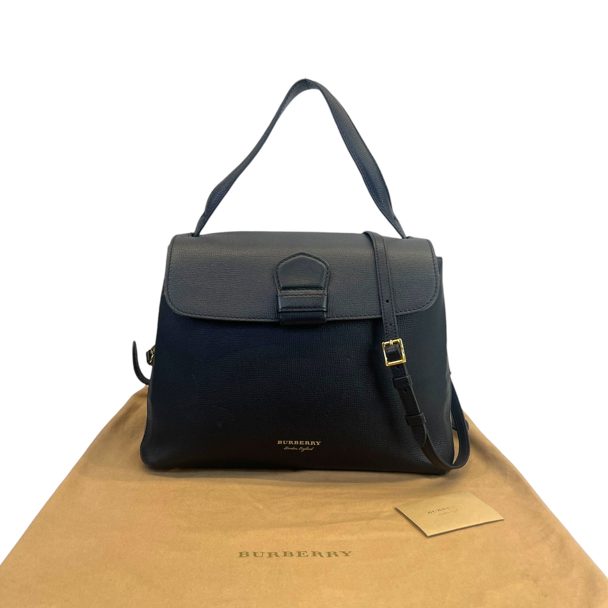 Burberry Camberley Top Handle Satchel Medium Black/House Checks