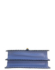 Fendi Scalloped Kan I Light Blue Leather Shoulder Bag