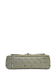 Valentino Medium Rockstud Spike Top Handle Grey Leather Bag