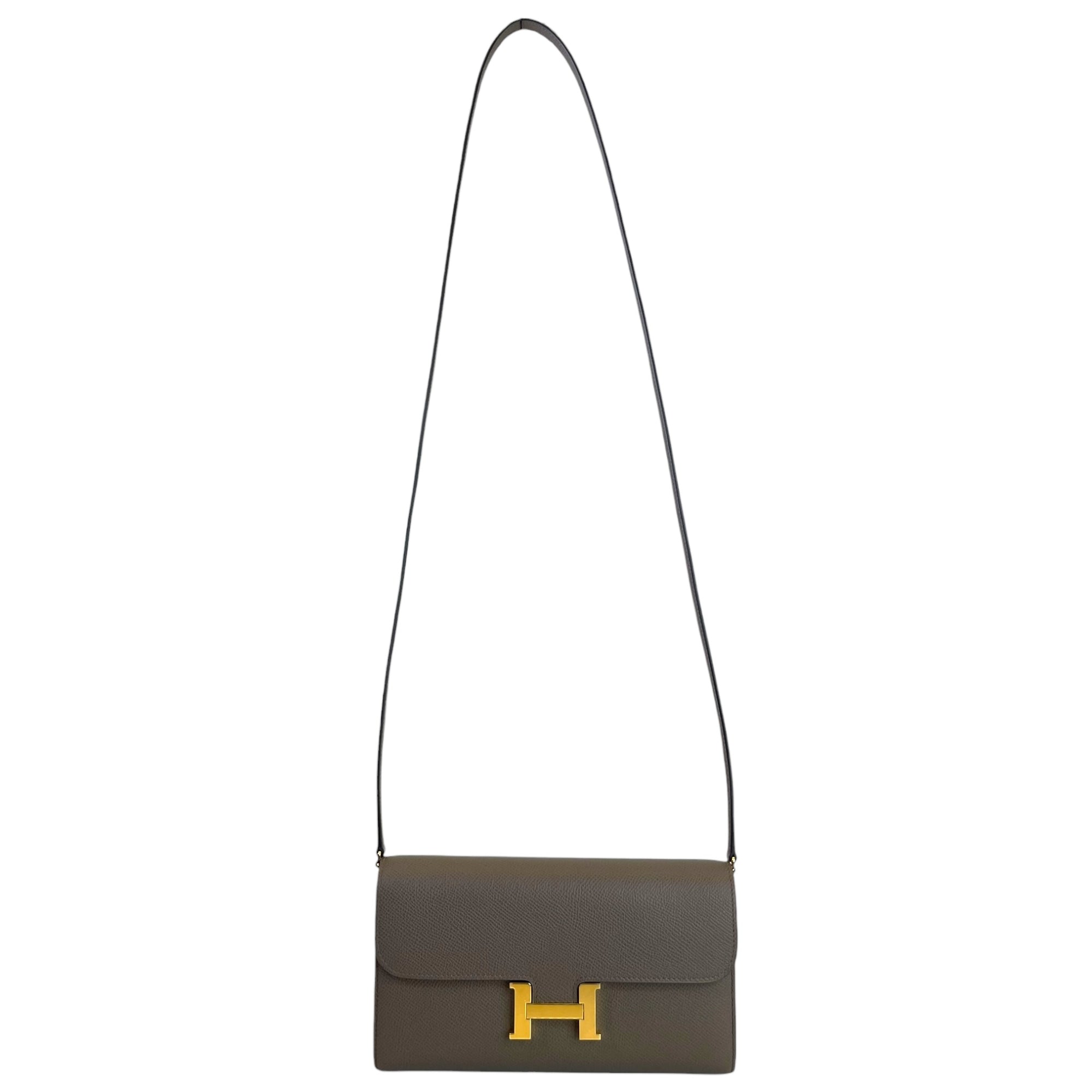 Hermès Constance To Go Wallet Etoupe Epsom GHW