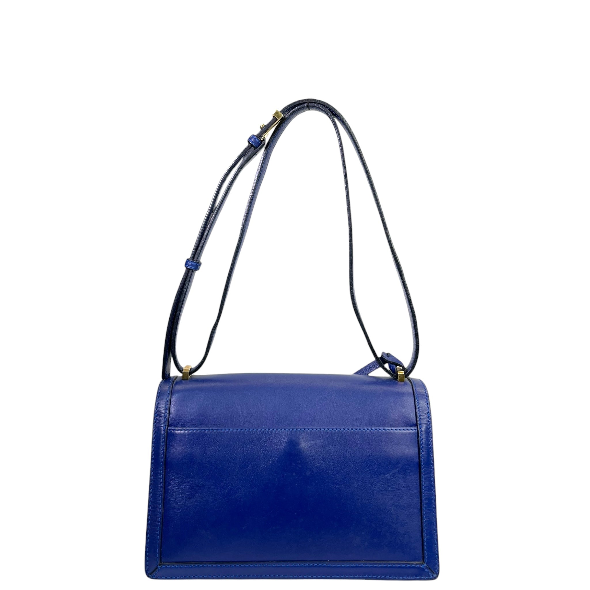 Loewe Barcelona Navy Blue Leather Bag