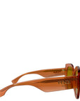 Fendi Roma Mirrored Orange Square Frame Sunglasses