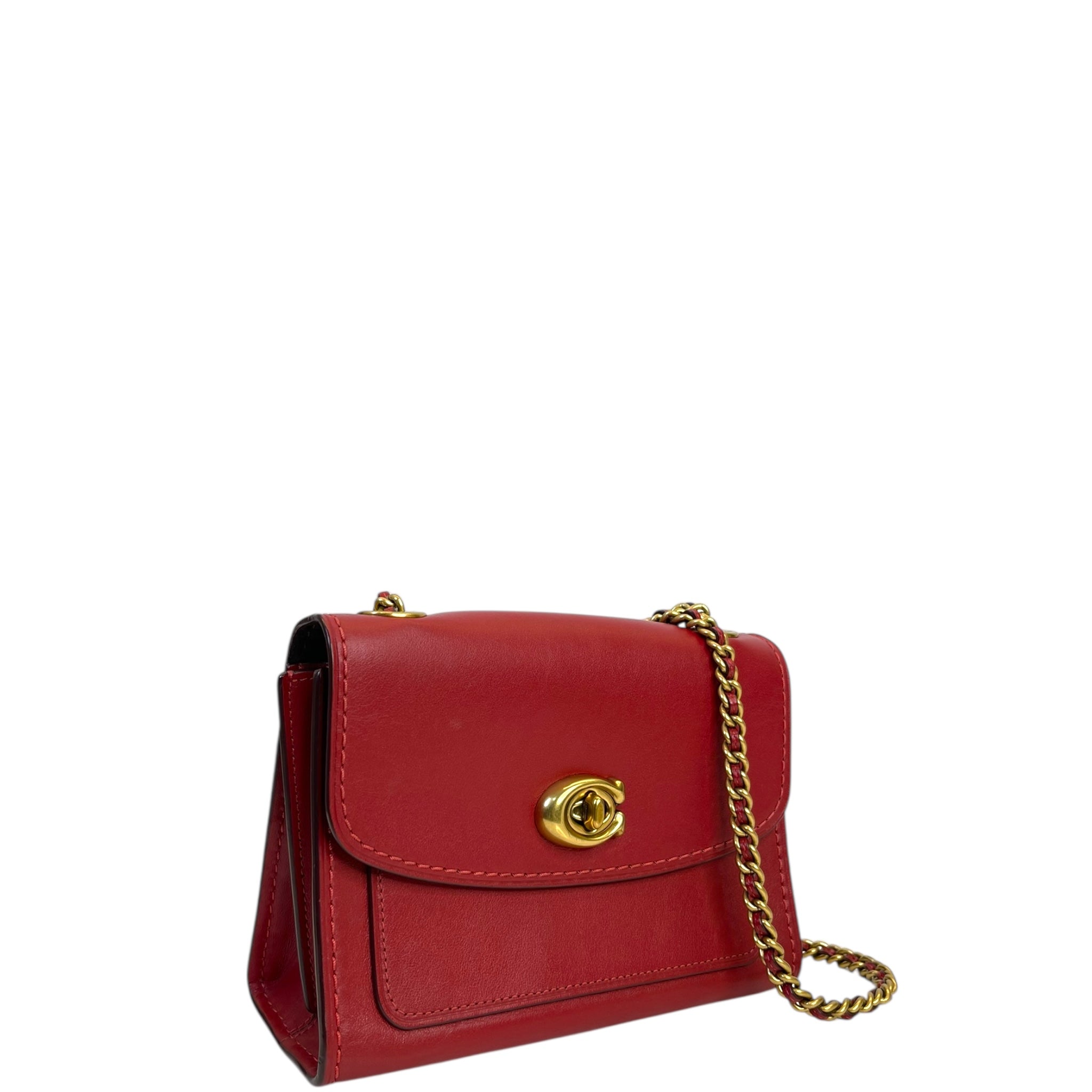 Coach Parker 18 Red Shoulder Bag