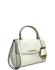 Michael Kors Ava Small White Leather Top Handle Bag