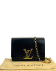 Louis Vuitton Chain Louise GM bag Black Leather