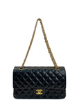 Chanel Medium Classic Double Flap Bag Black Lambskin