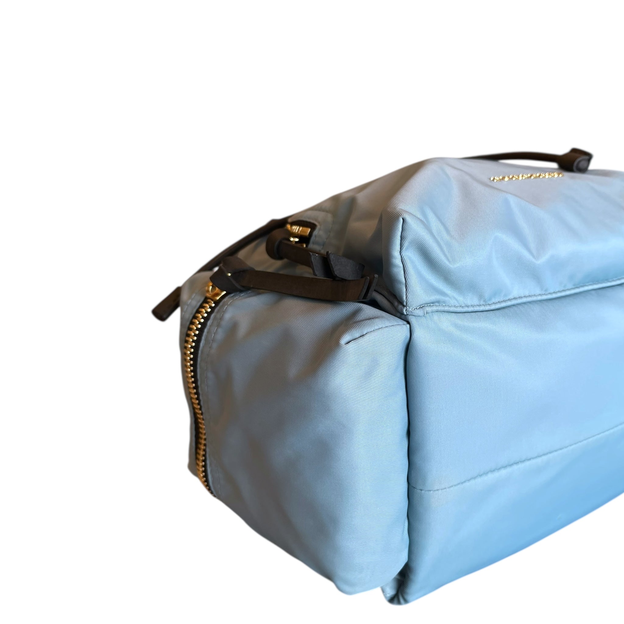 Burberry Rucksack Backpack Light Blue Nylon/Leather