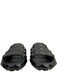 Valentino Roman Stud Turtle Flat Black Rubber Slides EU 38