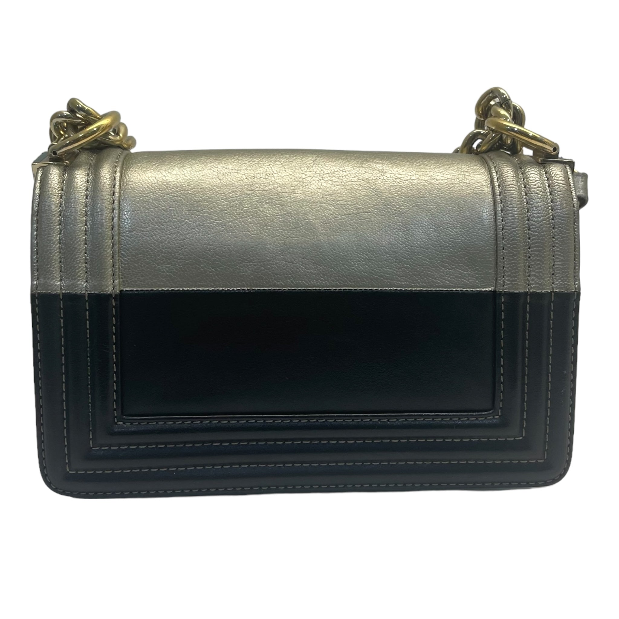 Chanel Bicolor Leather Small Boy Bag