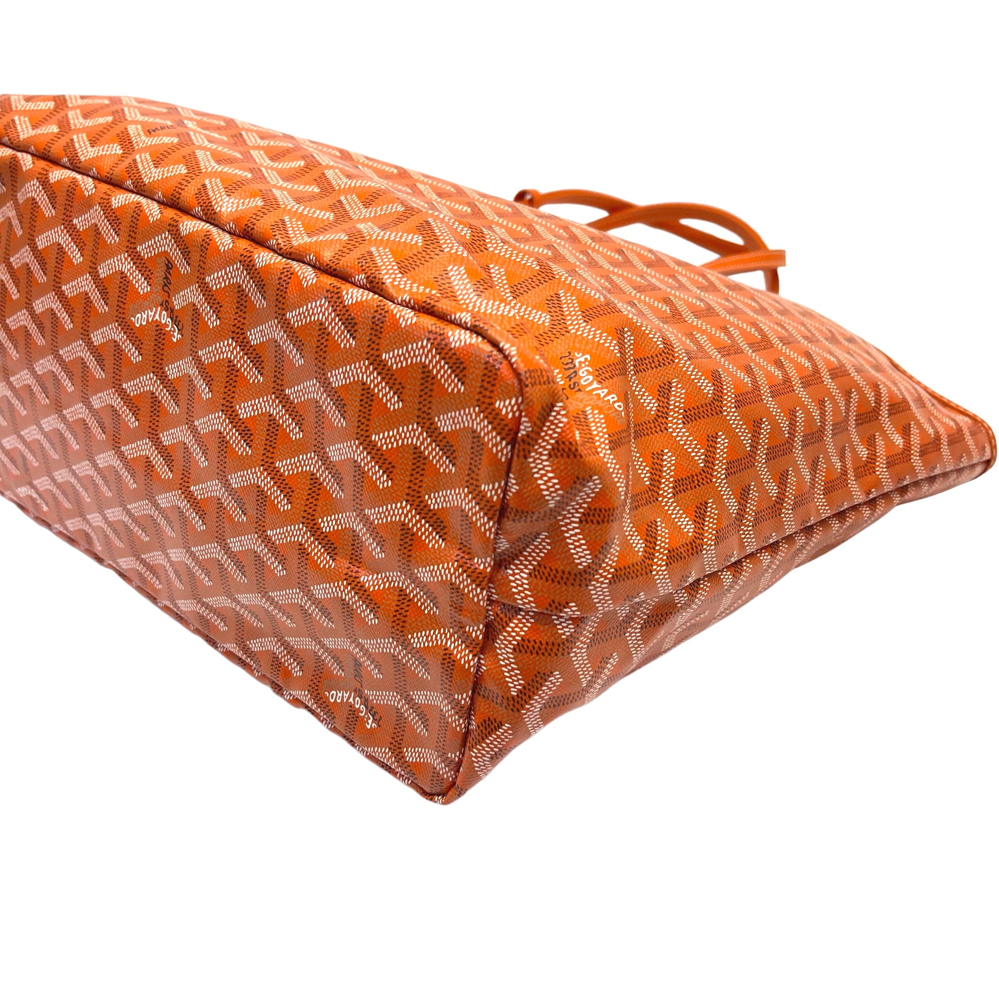 Goyard Orange Goyardine Coated Canvas St. Louis PM Tote