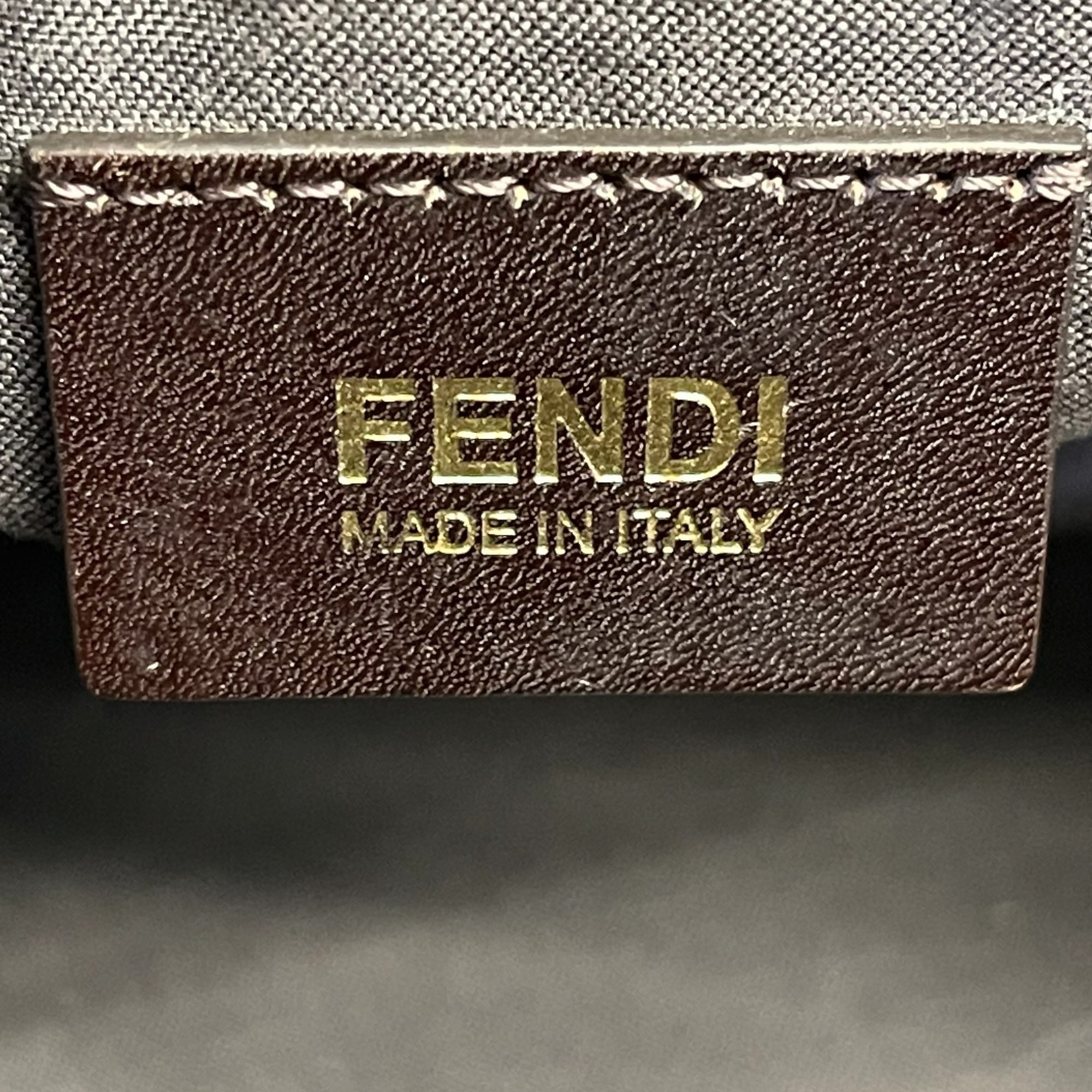 Fendi Tobacco/Purple Zucca Canvas and Suede Medium Chef De Jour Bag