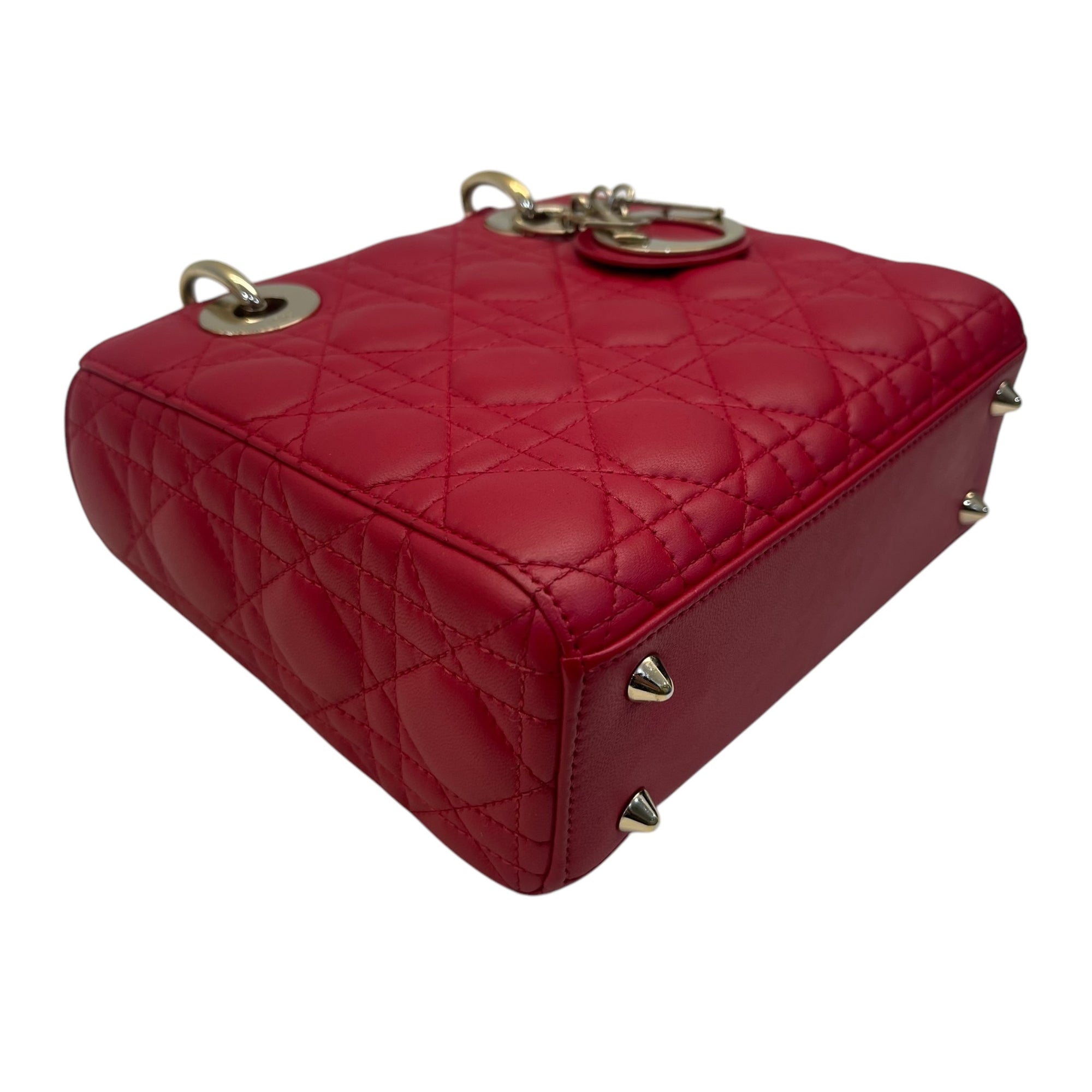 Christian Dior Small Lambskin Cannage Lady Dior