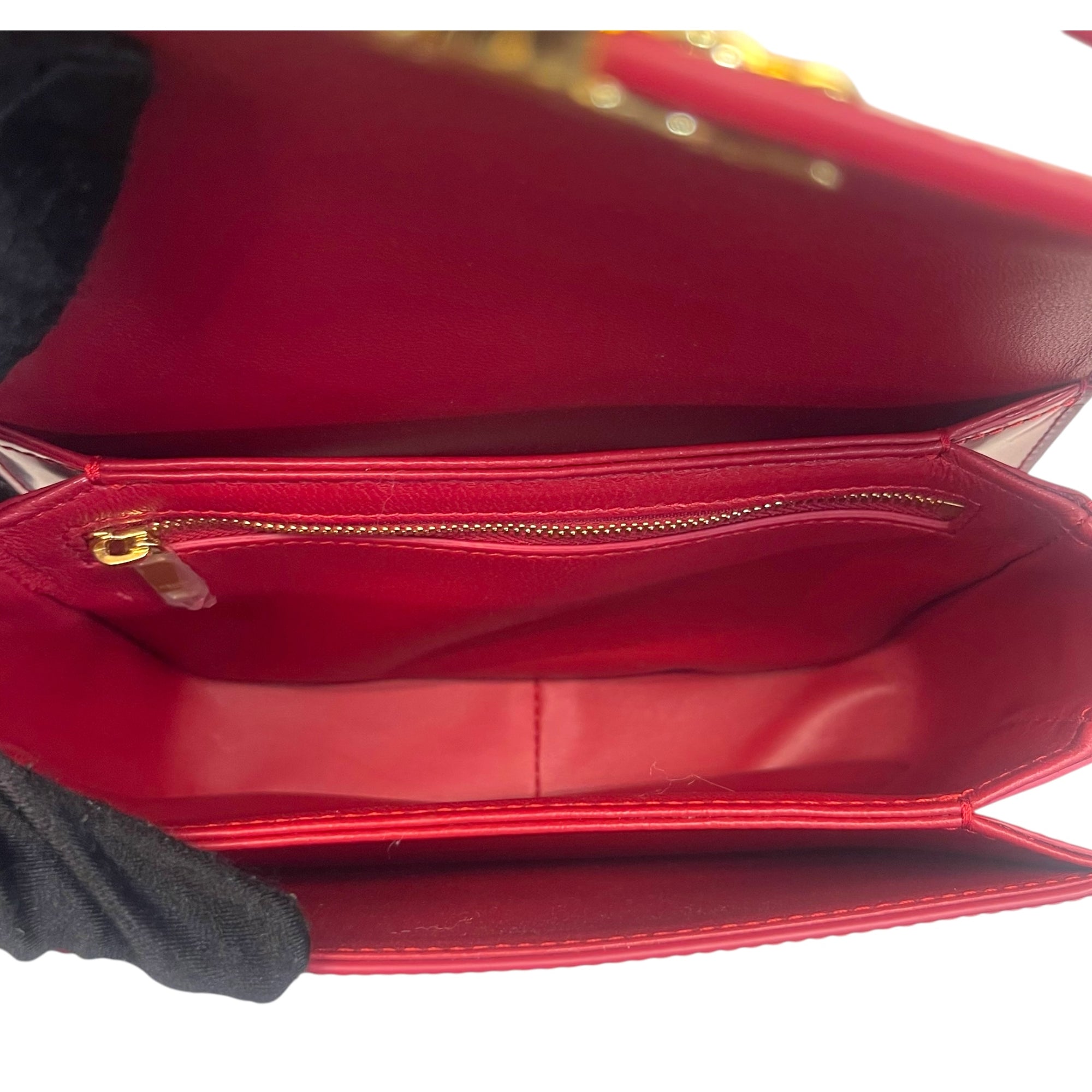 Celine Red Calfskin Leather Crossbody Bag