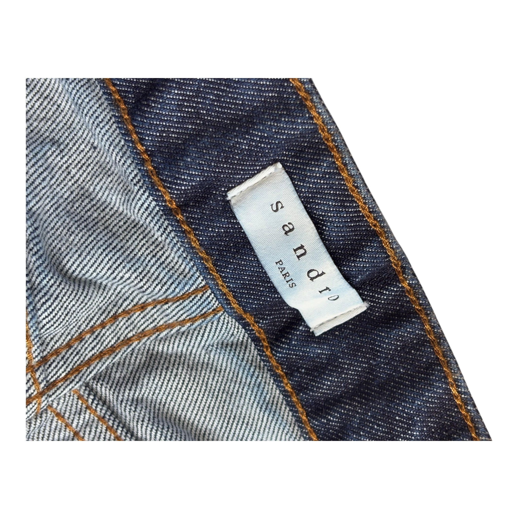 Sandro Louise Braide Jeans in Blue Denim Size 38