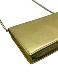 Gucci Gold Metallic Leather Betty Wallet On Chain