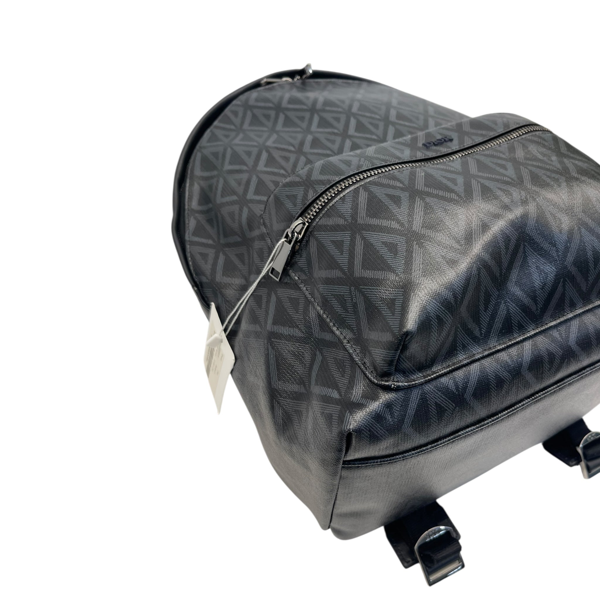 Christian Dior Rider Toile CD Diamond Black Backpack Bag