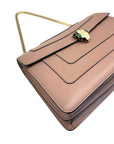 Bvlgari Old Rose Leather Medium Serpenti Forever Shoulder Bag