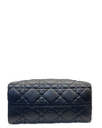 Dior Black Calf Leather Macrocannage To Jules Large Tote Bag