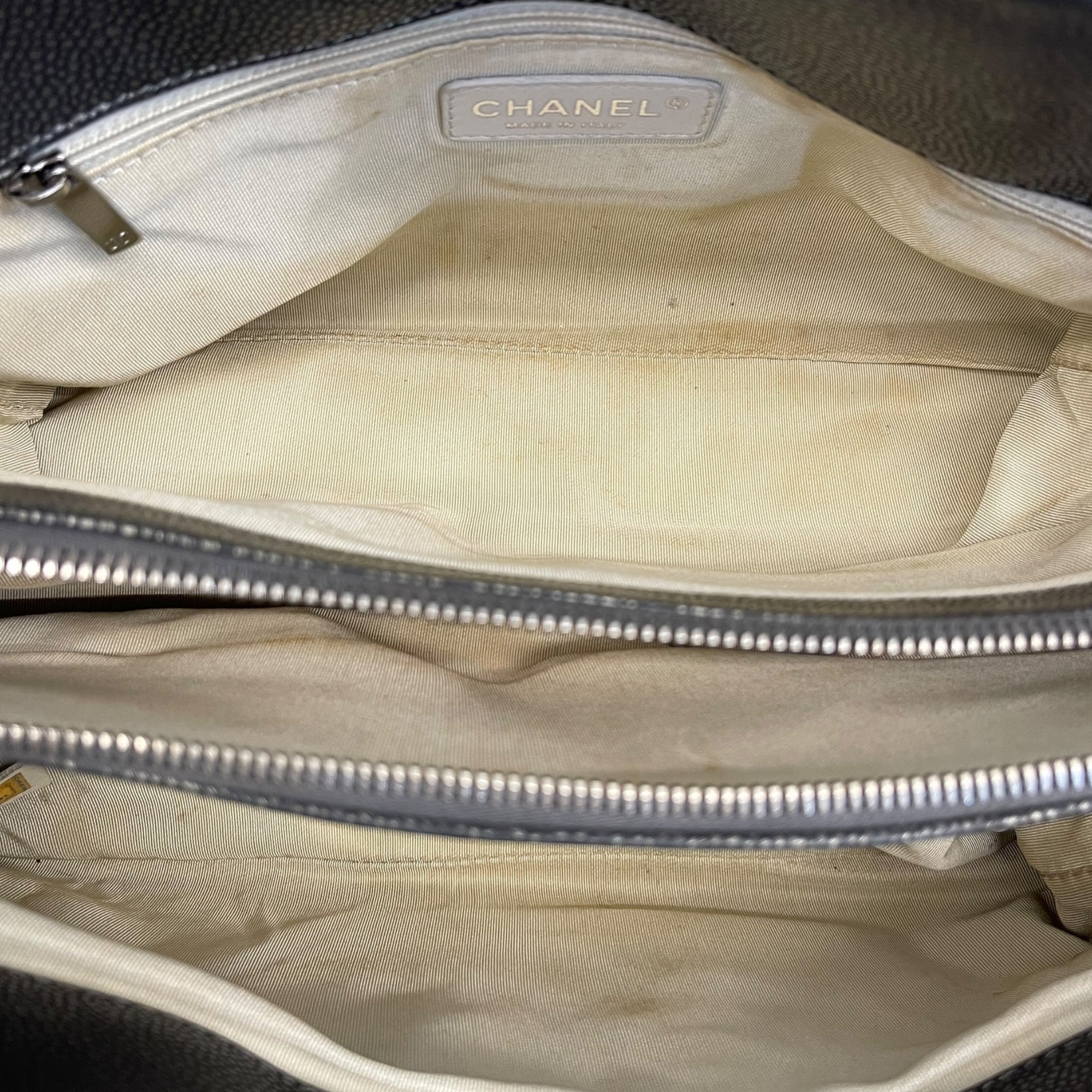 Chanel Timeless CC Leather Shopping Tote Bag